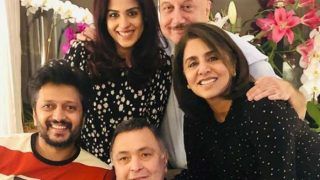 Rishi Kapoor Enjoys 'Ghar Ka Khana' With Riteish Deshmukh, Genelia in New York