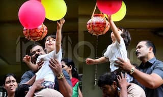 Taimur Ali Khan Tries to Break Dahi Handi - Cutest Pictures From Janmashtami Celebrations This Year