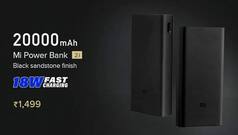 Xiaomi launches 20,000mAh Mi Power Bank 2i with 18W fast charging in India