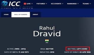Are You Drunk? Fans Slam ICC For Calling 'Hall of Famer' Dravid Left-Handed on Official Website