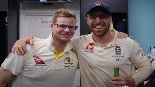 Ashes 2019: England Cricket Takes a Cheeky Dig at Steve Smith as Former Australia Captain Poses With Spinner Jack Leach After 5th Test at Oval | PIC