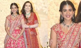 Nita Ambani Poses With Radhika Merchant And Isha Ambani at Ganesh Chaturthi Bash - See Pictures