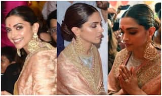 Deepika Padukone's Stunning Traditional Look at Ganpati Puja Leaves Fans Ogling, Videos go Viral
