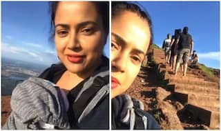 Sameera Reddy Leaves New Moms Inspired as She Climbs Karnataka's Tallest Peak With Nyra Strapped on