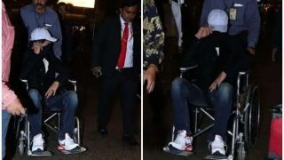 Angrezi Medium Star Irrfan Khan Spotted on Wheelchair at Airport, Pictures of Hiding Face From Paparazzi go Viral