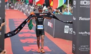 Army man Bishworjit Singh Wins India's First Ever Ironman 70.3 Triathlon