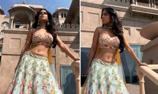 Nia Sharma Looks Uber Hot in Green Floral Lehenga as She Flaunts Her Perfectly Toned Curves