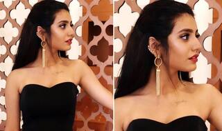 Priya Prakash Varrier's Sexy Black Dress Look And Bold Red Lipstick is Breaking The Internet