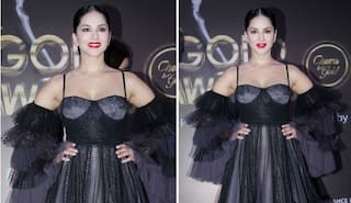 Sunny Leone Personifies Hotness in Black-grey Gown For Gold Awards 2019, Grabs 'Icon of The Year' Award