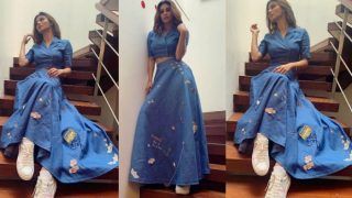 Mouni Roy Stuns in a Crop Top And Denim Skirt in Latest Instagram Pictures
