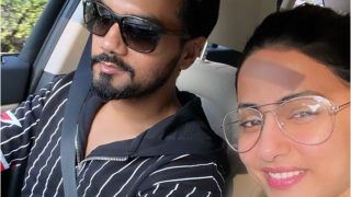 Hina Khan Kissing Beau Rocky Jaiswal Right in The Middle of Car Ride Sets Fans Gushing Over Viral Picture