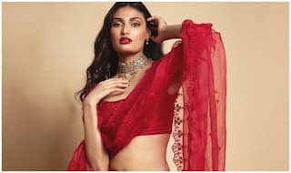 Athiya Shetty Dazzles up Dussehra Night With Her Sizzling Red Hot Look, we Wonder if KL Rahul is Watching