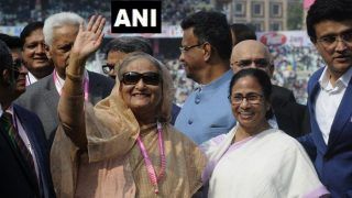 'India-Bangladesh Ties at Their Best Now,' Says Sheikh Hasina After Meeting Banerjee on Sidelines of Pink Ball Test Match