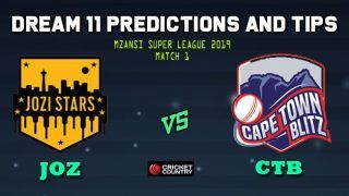 Jozi Stars vs Cape Town Blitz Dream11 Team Prediction Mzansi Super League
