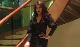 Jennifer Winget Looks Stunning in Black Dress And Burgandy Hair at Beyhadh 2 Launch Event