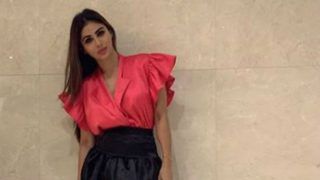 Mouni Roy Looks Uber Hot in Pink Top And Black Skirt as She Goes Dinning on Saturday Evening