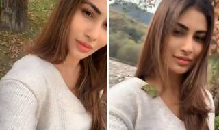 Mouni Roy Enjoys Winter Breeze, Looks Breathtaking in White Sweater