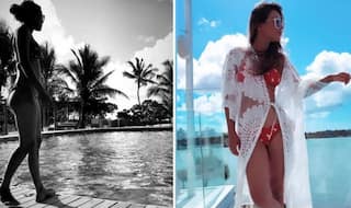 Nia Sharma Oozes Oomph in Red Bikini as She Basks Herself in The Sun During Vacay