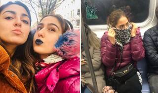 Sara Ali Khan Goes Quirky as She Dons Blue Lipstick And Cheetah Earmuffs During Her New York Vacay