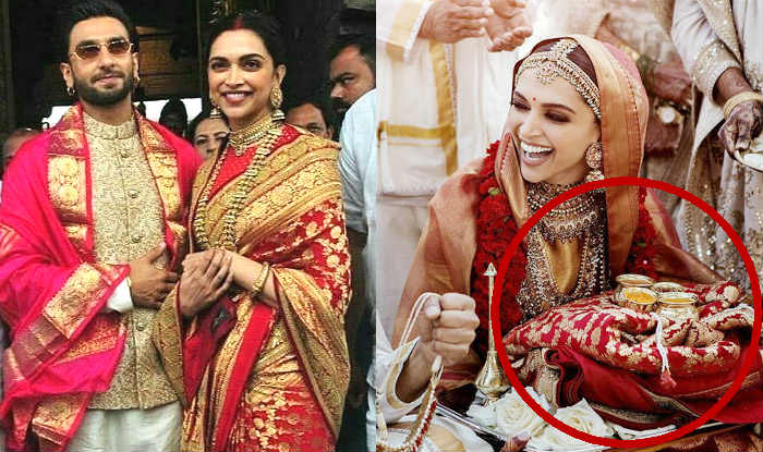 Deepika Padukone S Gorgeous Red Sabyasachi Banarasi Silk Saree Is Actually A Wedding Gift From Ranveer Singh S Parents India Com