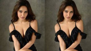 Neha Sharma’s Sunday is All About Hot Picture in Black Dress With Plunging Neckline