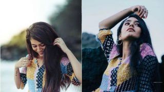 Priya Prakash Varrier in a Multi-colour Dress Poses Sensuously at Beachside, Check Viral Pics