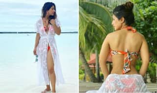 Hina Khan Flaunts Her Perfectly Toned Figure in Hot Halter Neck Bikini as She Vacays in Maldives