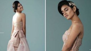 Malayalam Hottie Priya Prakash Varrier Looks Breathtaking in in Pink Backless Gown