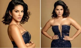 Sunny Leone Glams it Up in Hot Blue Off-shoulder Dress as She Attends Filmfare Awards