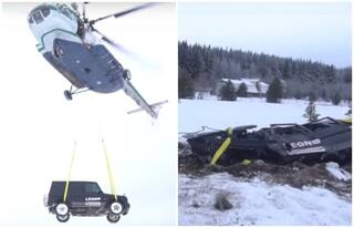 Watch | This Russian YouTuber Dropped His Rs 1.4 Crore Mercedes From a Helicopter