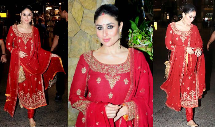Kareena Kapoor Khan Gets Ready At Airport In A Lovely Red Suit For Cousin Armaan Jain S Roka Ceremony Video India Com Kareena kapoor, also known as kareena kapoor khan, is an indian actress who appears in bollywood films. kareena kapoor khan gets ready at