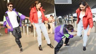 Deepika Padukone And Kartik Aaryan Turn Airport Into Stage And Perform on Dheeme Dheeme in Front of Crowd
