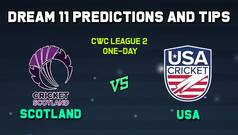 SCO vs USA Dream11 Scotland vs United States of America, Match 2, CWC League 2 One-Day