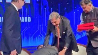 'Touching Gesture'! Narayana Murthy Touches The Feet of Ratan Tata And Twitter Can't Stop Hailing The 'Historic Moment'