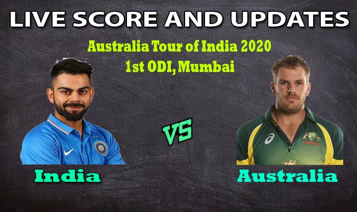 india versus australia 1st odi score