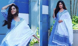 Bepanah Pyaar Fame Ishita Dutta Rocks Her Look in Blue Ethnic Wear, Her Contagious Smile Will Steal Your Heart