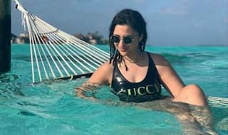 Parineeti Chopra Chills in Black Gucci Monokini on Hammock Midst of Ocean as She Vacays in Maldives