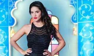 Sunny Leone Sets Fashion Goals High in Sheer Black Fish Cut Dress And Bold Red Lips