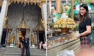 'Blessed With Buddhist Monk'! Sunny Leone, Daniel Weber Make 'One Last Stop' At Thailand Temple