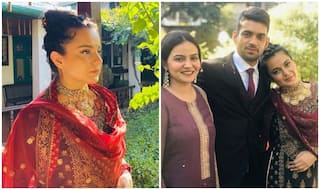 PHOTOS: कजिन की सगाई में मनाली पहुंची कंगना रनौत, देसी अंदाज में 'क्वीन' ने किया सभी को घायल