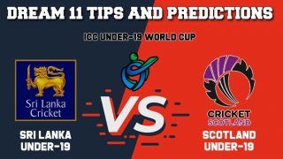 Dream11 Team Prediction Sri Lanka Under-19 vs Scotland Under-19: Captain And Vice Captain For Today ICC Under-19 Cricket World Cup 2020 Plate Semi-Final 1 SL-U19 vs SCO-U19 at North-West University No1 Ground in Potchefstroom 1:30 PM IST January 30