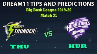 THU vs HUR Dream11 Team Prediction Big Bash League 2019-20