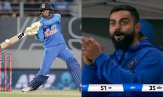 WATCH: Kohli's Reaction After Saini's Six is Priceless