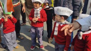 After ‘Baby Mufflerman’ Wins Hearts, More Children Dressed Up As Kejriwal Spotted at Ramlila Maidan