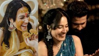 Kamya Punjabi's Mehendi, Haldi Photos And Videos: Bride Wears Gorgeous Blue Lehenga; Stars Spotted