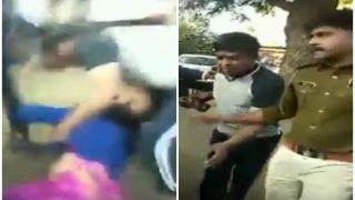 गर्लफ्रेंड से मिलने को रोका, तो थाना इंचार्ज ने पत्नी को पुलिस के सामने ऐसे पीटा, VIDEO VIRAL