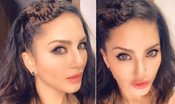 Sunny Leone S Hair Game Is On Point As She Makes A Side Bun For Chic Look India Com sunny leone s hair game is on point as