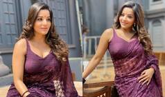 Monalisa's Sultry Look in Sheer Purple Saree is Giving us Major Fashion Goals