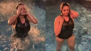 Bhojpuri Hotness Monalisa's Sensuous Video in Black Monokini as She Takes a Dip in The Pool Will Set Your Heart Racing