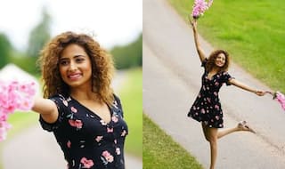 Sargun Mehta Flaunts Her Contagious Smile in Little Floral Black Dress And Curls, Looks Hot in Latest Pictures